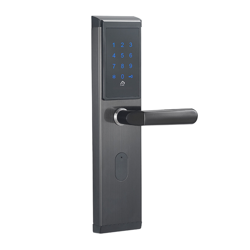 Mechanical Password Door Lock Deadbolt Code Lock Combination Lock touch lock passcode copper matte black  door keypad entry (6)